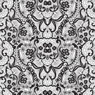 Lace seamless pattern with flowers N236