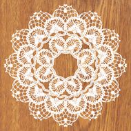 White crochet doily N7