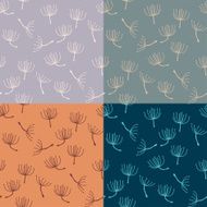 Vintage seamless with dandelion Vector illustration