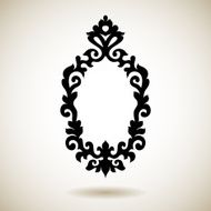 Tribal reflected black tattooed frame