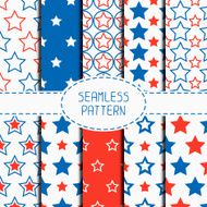 Patriotic seamless star pattern American symbols USA 4th of July