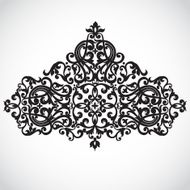 Vector baroque ornament in Victorian style N5