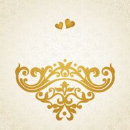 Vector baroque ornament in Victorian style N6