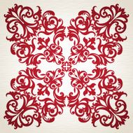 Vector baroque ornament in Victorian style N8