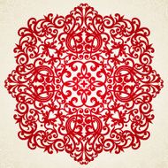 Vector baroque ornament in Victorian style N12