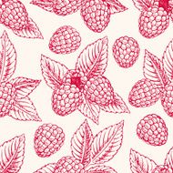 background with pink raspberries