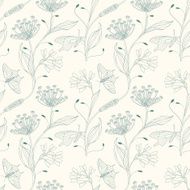 insects and flowers on a white background
