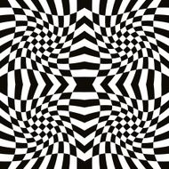 Mosaic black and white seamless pattern simple geometric vector background