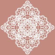 Elegant lacy doily Vector snowflake