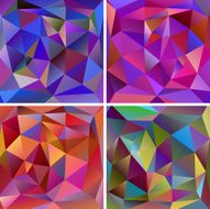 Set of Abstract Triangle Backgrounds