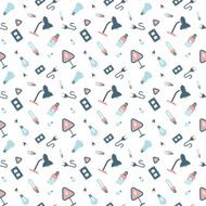 electrical appliances and light bulbs pattern