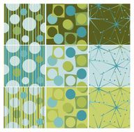 Retro seamless tiles in aqua green and brown N2