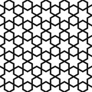 Black and white seamless pattern in islamic style