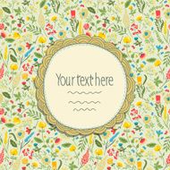 Frame on seamless floral pattern N2