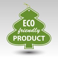 green eco friendly product tree tag label