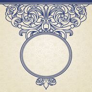 Filigree vector frame in Victorian style