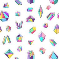 Seamless vector pattern with crystals N15