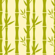 Seamless pattern with bamboo trees