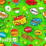 Comic speech bubbles seamless pattern vector