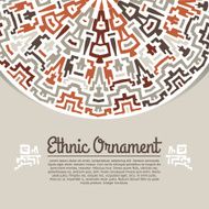 Template with ornamental element in the ethnic style