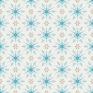 Blue Christmas Snowflakes Pattern