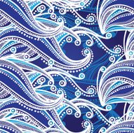 Abstract seamless pattern - Blue Wave