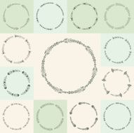 Vector flourish circle and frames N2