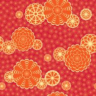 Japan pattern with flowers