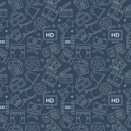 movie line icon pattern set N2