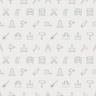 Tool line icon pattern set