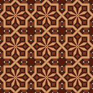 Seamless vintage editable tile pattern with geometrical and floral motifs