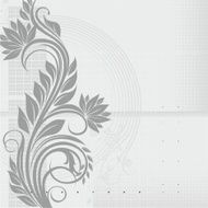 Abstract background with floral ornament