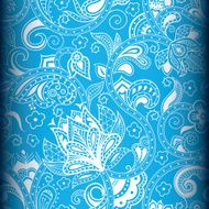 Blue Floral Pattern N8