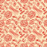 seamless background with sketch pasta N2