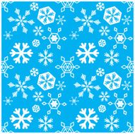 Seamless Snowflake Background ( Vector )