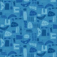 Blue Cheeseplant Pattern
