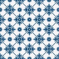 Blue and white delft pattern N2