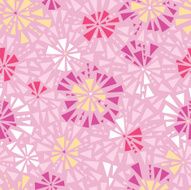 Triangle Flowers Seamless Pattern Background