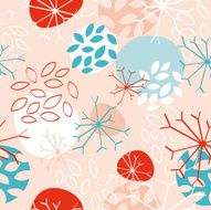 Organic Floral Dandelion Seamless Pattern