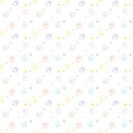 Cakes seamless pattern white colors