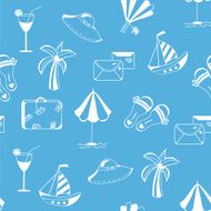 Sea travel seamless pattern