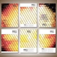 Abstract colored backgrounds triangle design vector Brochure flyer or report