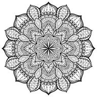 graceful ornamental vector mandala on a white background N2