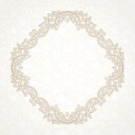 Filigree vector frame in Eastern style N7