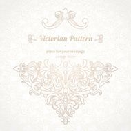 Vector floral vignette in Victorian style