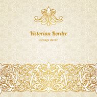 Vector vintage border in Victorian style N2