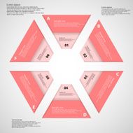 Hexagon from six separate parts N2