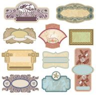 Ornate vintage labels