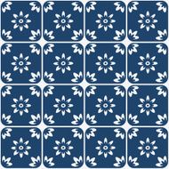Blue and white delft pattern N3
