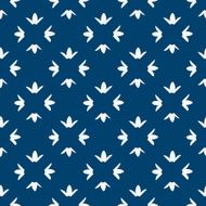Hand drawn seamless indigo pattern N2